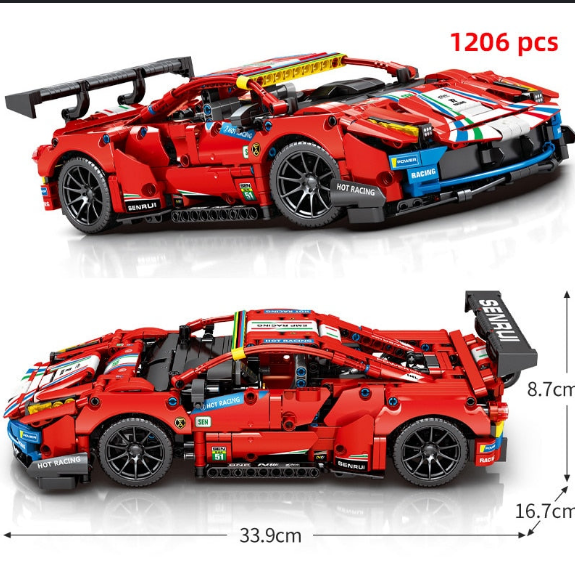 Supercar Sets Old Models Building Blocks Brick Toys Classic Car Racing Speed Champions Racer Technique MOC