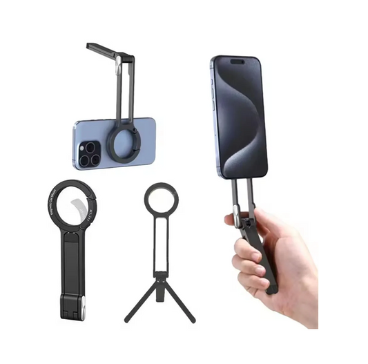 Magnetic ring alloy mobile phone holder adjustable ring magnetic buckle folding mobile phone holder