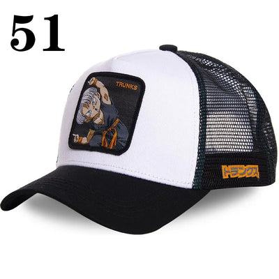 DRAGONBALL Mesh Cap Cartoon Mesh Cap Men And Women Baseball Cap Fashion Patch Trucker Cap