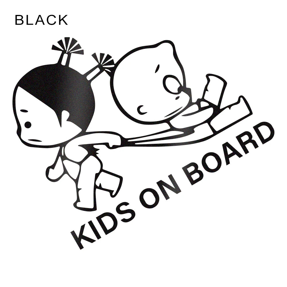 Reflective Kids On Board Safety Warning Sign Car Body Window Windshield Creative Vinyl Decal Sticker Decoration Auto Accessories