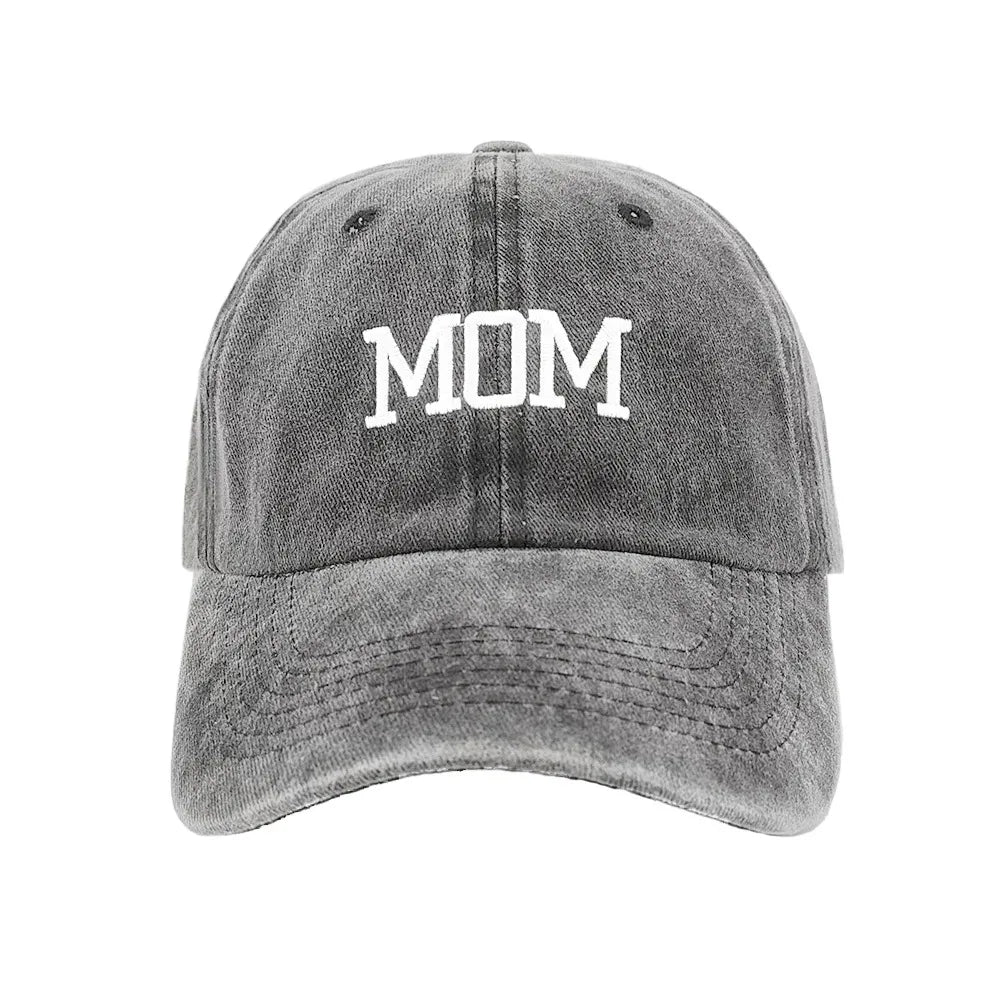 DAD MOM Embroidery Baseball Caps Vintage Adjustable Distressed Faded Cap Hiphop Baseball Hats