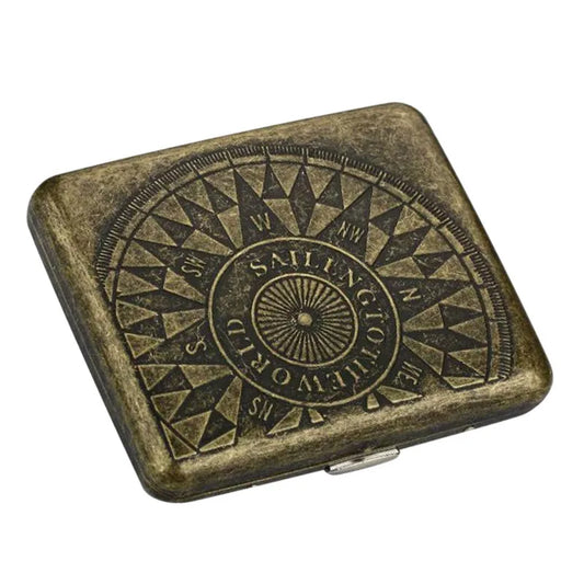 Classic Retro Cigarette Case Portable 20 Capacity Cigarettes Box Smoking Accessories Storage