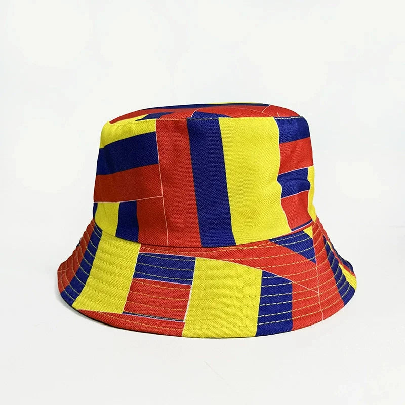 Countries National Flag Bucket Hat Men Women Football Fan Party Football Cup Reversible Sun Hat Soccer Fans