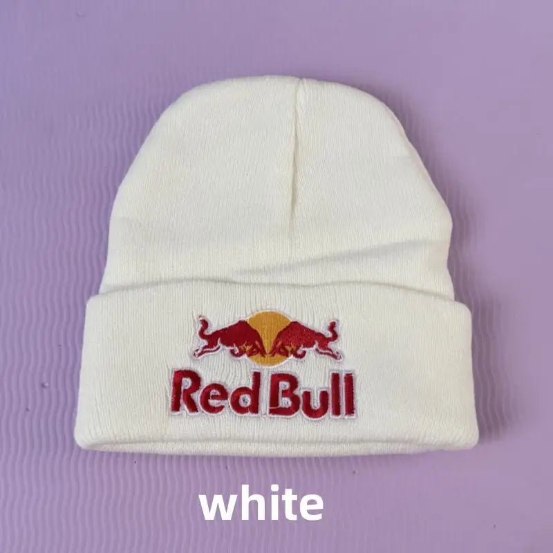 Red Bull Knitted hat Beanie Winter Hat Unisex Warm Cap for Men And Women Red Bull Hat
