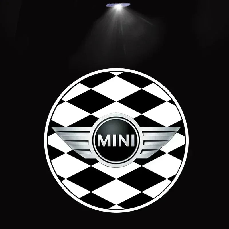 Car Door Welcome Lamps HD LED Laser Projectaor Lights 2PC For MINI Cooper One S JCW R56 R55 R53 F55 F56 R57 R60