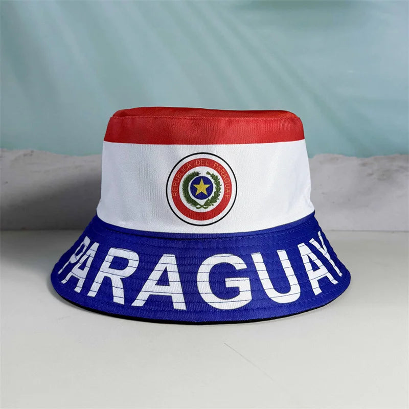 Countries National Flag Bucket Hat Men Women Football Fan Party Football Cup Reversible Sun Hat Soccer Fans