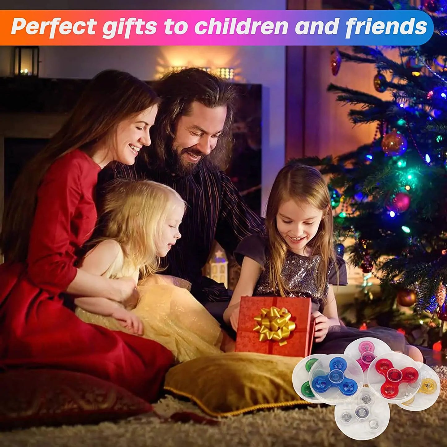 Fidget Spinner Luminous Finger Toy Hand Spinner Stress Reduction and Anxiety Relief Party Favors for Kids Adults