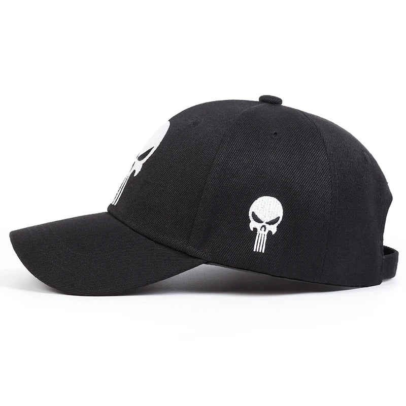 Skull Head Embroidery Baseball Caps Spring Autumn Outdoor Adjustable Casual Hats Sunscreen Hat