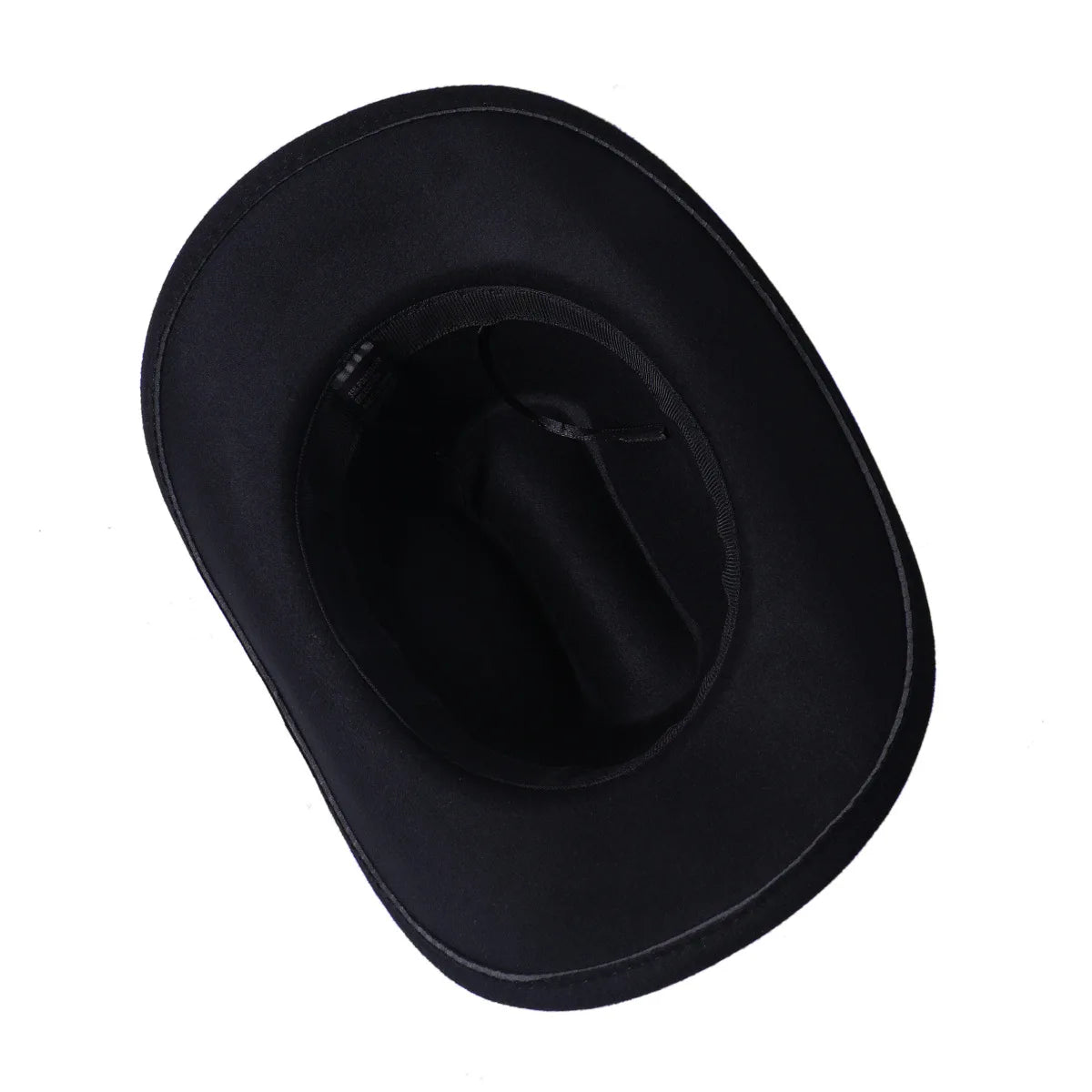 Cowboy Hat Fashion Chic Unisex Solid Color Jazz Hat With Bull Shaped Decor Western Cowboy Hats