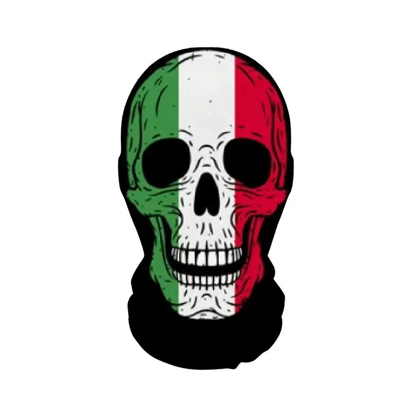 Halloween Skeleton Mesh Hood Mask | Elastic Breathable | Scary Party Cosplay Face Cover