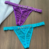 Crystal Letter Thong Lace Bikini Panties G-String Low Waist Briefs Sexy Body Jewelry for Hot Wife Gift