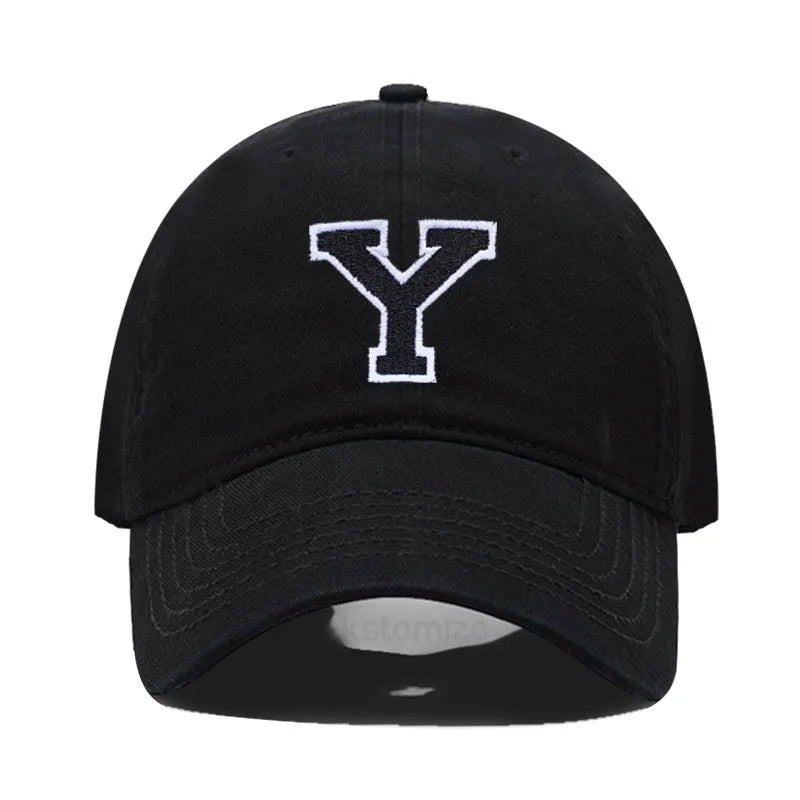 Letter A-Z Embroider Baseball Cap For Men Womne High Quality Soft Cotton Fashion Team Sport Visors Snapback Caps