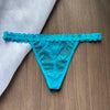 Crystal Letter Thong Lace Bikini Panties G-String Low Waist Briefs Sexy Body Jewelry for Hot Wife Gift