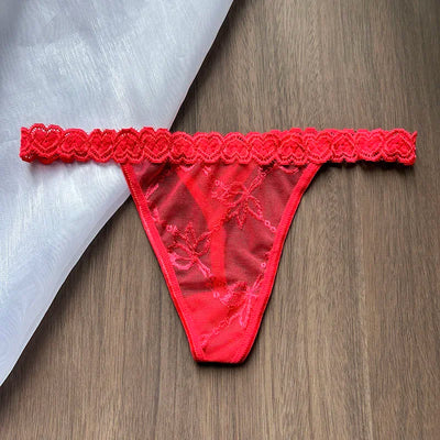 Crystal Letter Thong Lace Bikini Panties G-String Low Waist Briefs Sexy Body Jewelry for Hot Wife Gift