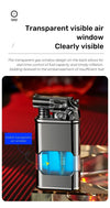 Clock Double Flame Creative Butane Gas Lighter Metal Convenient Outdoor Windproof Turbine Torch Jet Recycling Lighter