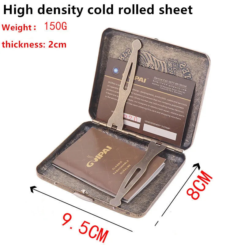 Classic Retro Cigarette Case Portable 20 Capacity Cigarettes Box Smoking Accessories Storage