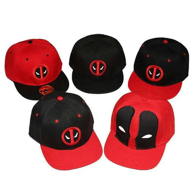 Anime Cartoon Figure Deadpool Embroidery Hip Hop Fashion Snapback Hat Cotton Casual Flat Baseball Cap