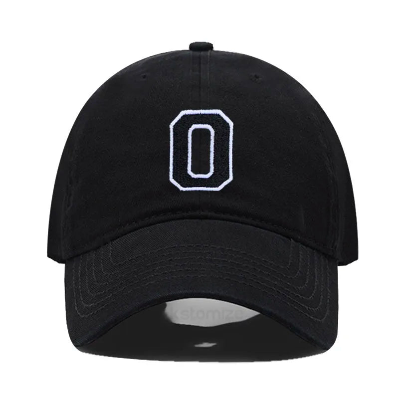 Letter A-Z Embroider Baseball Cap For Men Womne High Quality Soft Cotton Fashion Team Sport Visors Snapback Caps