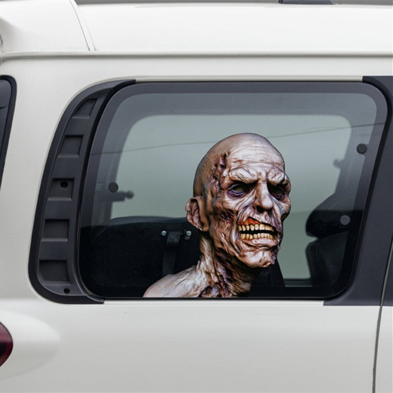 Jpct funny 3D zombie decal for RV, Halloween, laptop waterproof sunscreen vinyl customizable sticker, 30cmx27.6cm