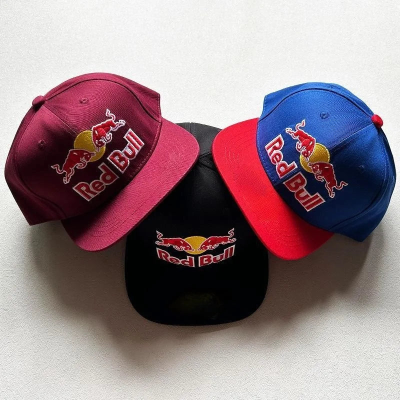 Red Bull baseball cap for spring and autumn outdoor adjustable casual hat, sun protection hat