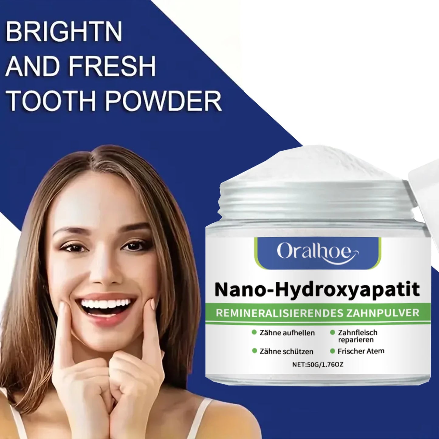 Whitening Tooth Powder: Enamel Repair, Deep Cleaning & Long-Lasting Fresh Breath