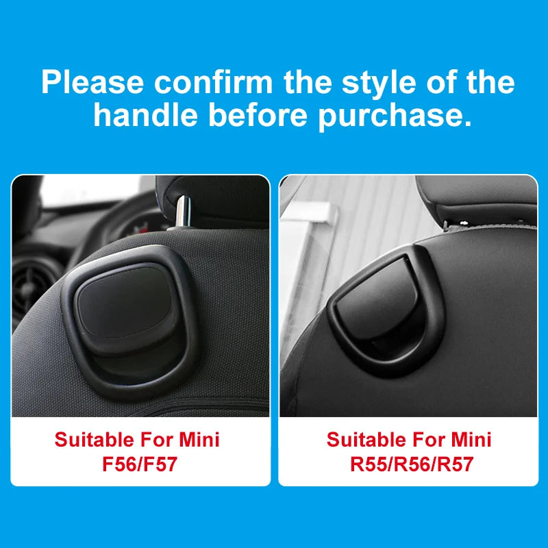 Car Rear Seat Back Handle Decal Cover Protective Sticker For Mini Cooper R56 R55 F56 F57 Interior Decorative Accessories