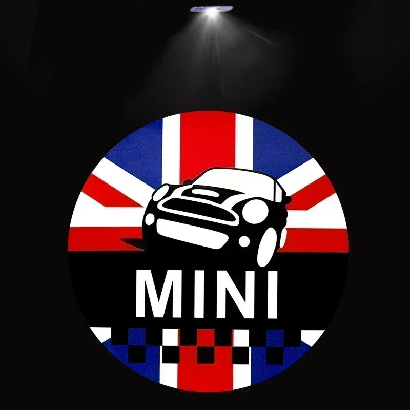 Car Door Welcome Lamps HD LED Laser Projectaor Lights 2PC For MINI Cooper One S JCW R56 R55 R53 F55 F56 R57 R60