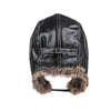 Hat Men Women's Pilot Aviator Bomber Trapper Hat Faux Fur Leather Snow Cap with Ear Flaps Pilot Winter Bomber Hat