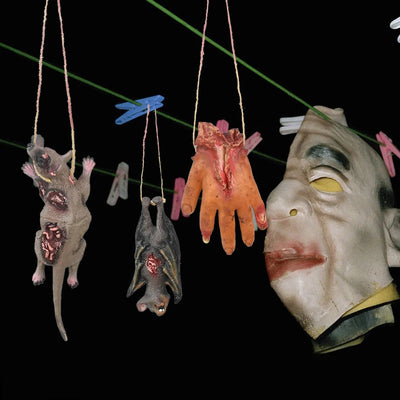 Halloween Horror Hanging Prop Fake Dead Mouse Bat Bloody Hand Feet Decor Prop Ornament