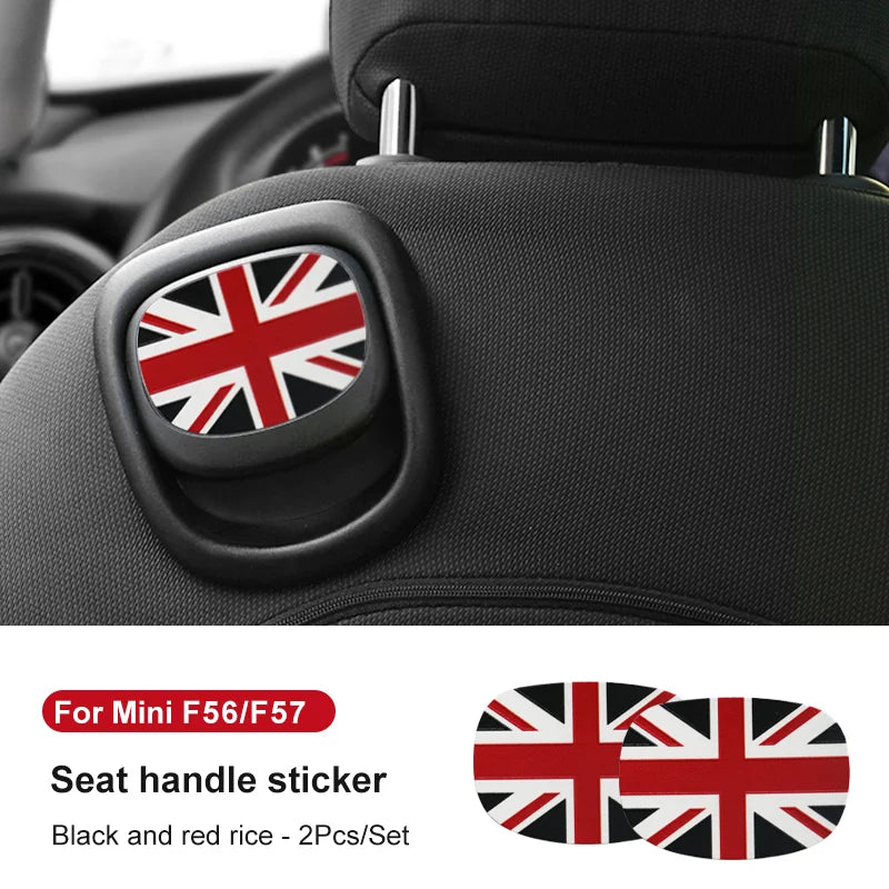 Car Rear Seat Back Handle Decal Cover Protective Sticker For Mini Cooper R56 R55 F56 F57 Interior Decorative Accessories