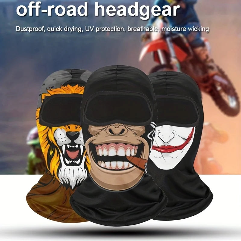 Face Mask Clown Ghost Skull Mask, Breathable Windproof, UV Sun Dust Protective Full Face Cover For Summer Sprin