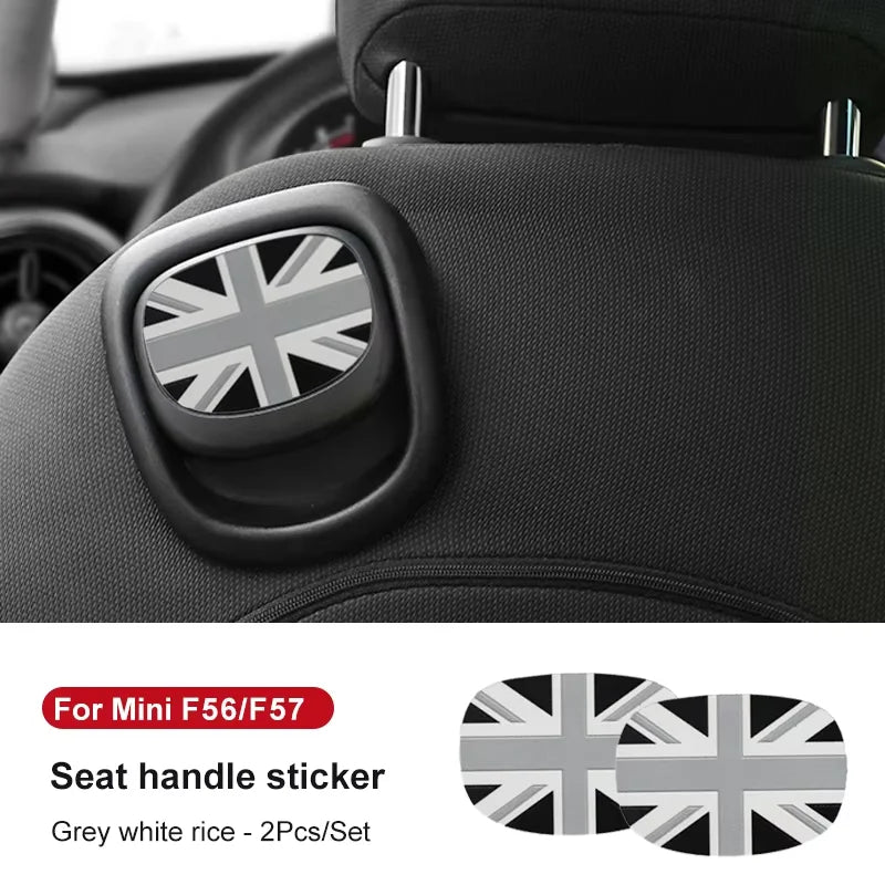 Car Rear Seat Back Handle Decal Cover Protective Sticker For Mini Cooper R56 R55 F56 F57 Interior Decorative Accessories