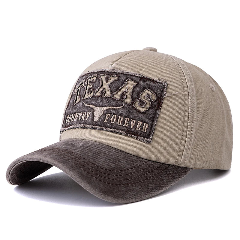 Baseball Cap TEXAS Letter Embroidery Outdoor Sports Dad Hat For Men And Women