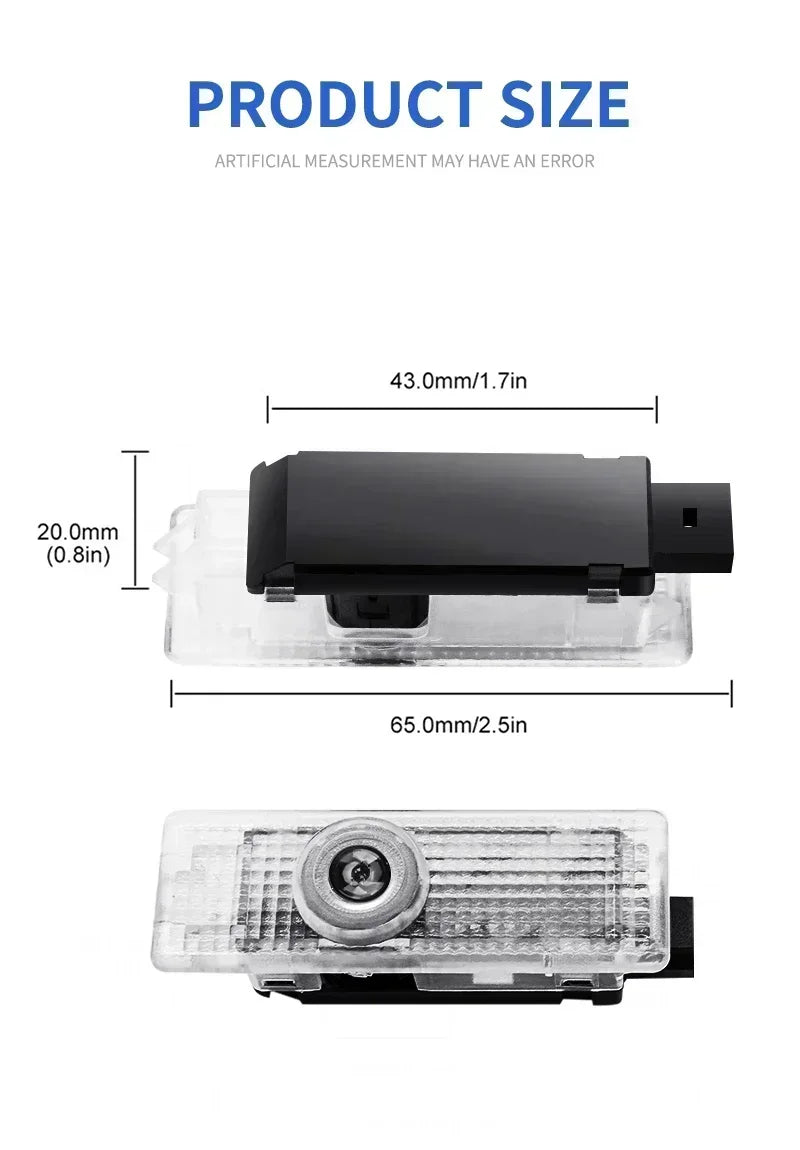 Car Door Welcome Lamps HD LED Laser Projectaor Lights 2PC For MINI Cooper One S JCW R56 R55 R53 F55 F56 R57 R60