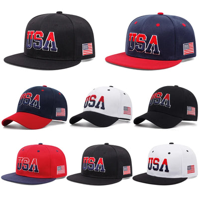 Bastball Cap Classic USA Embroidered American Flag Baseball Caps For Men Women Snapback Hat Unisex Hip Hop Hats