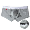 Underwear Men Cotton Sexy Men's Boxer Shorts Panties Breathable Pouch Bulge Underpants Male Open Front