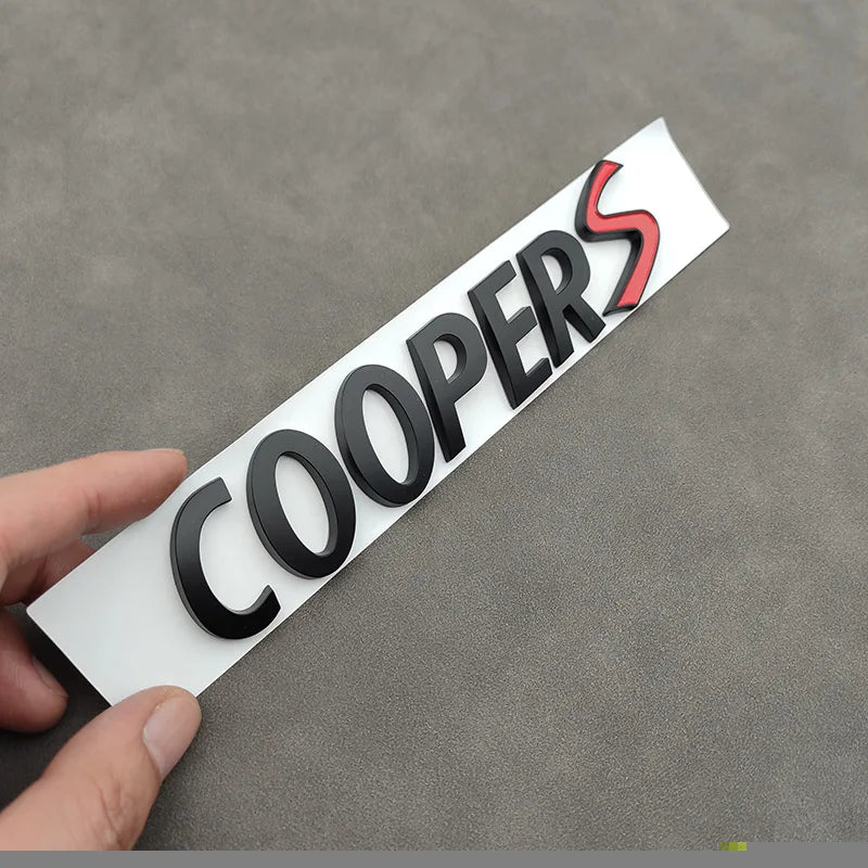 3D Metal Letters Car Front Grille Badge Sticker S Emblem Logo For Car S R56 R53 F56 R50 R52 R57 Accessories