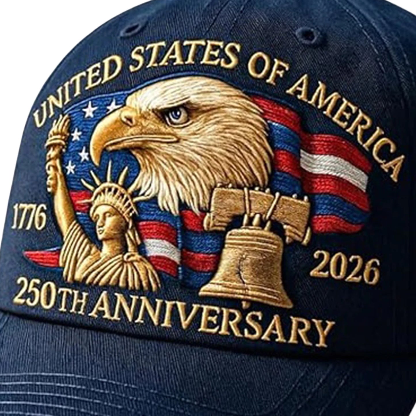 US 250th Anniversary Cap Adjustable Retro Washed Patriotic Cap US 250th Anniversary Tribute Hat Patriotic Baseball Cap for Men and Women