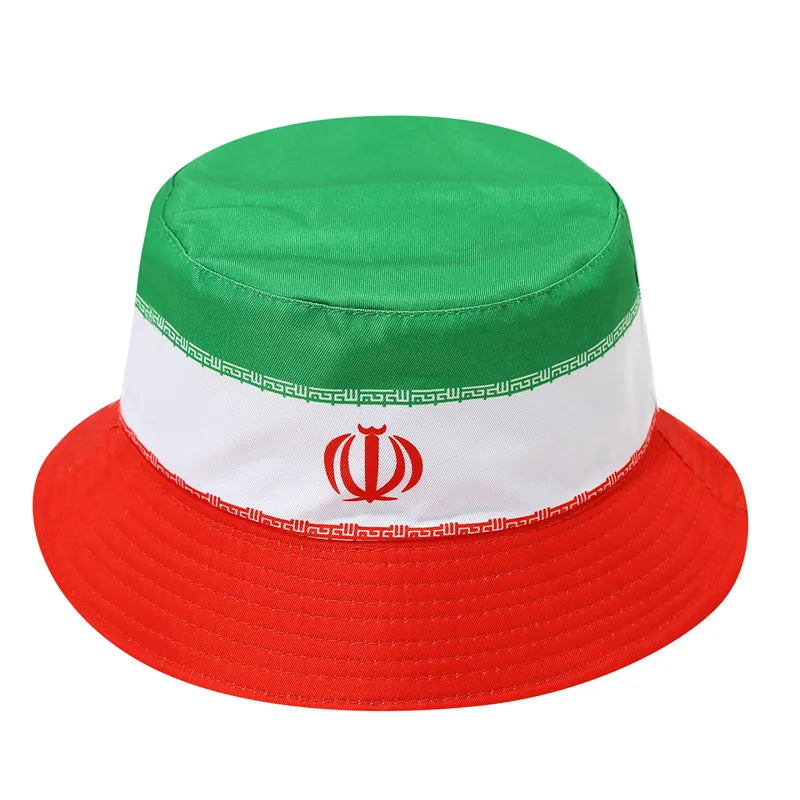 Countries National Flag Bucket Hat Men Women Football Fan Party Football Cup Reversible Sun Hat Soccer Fans