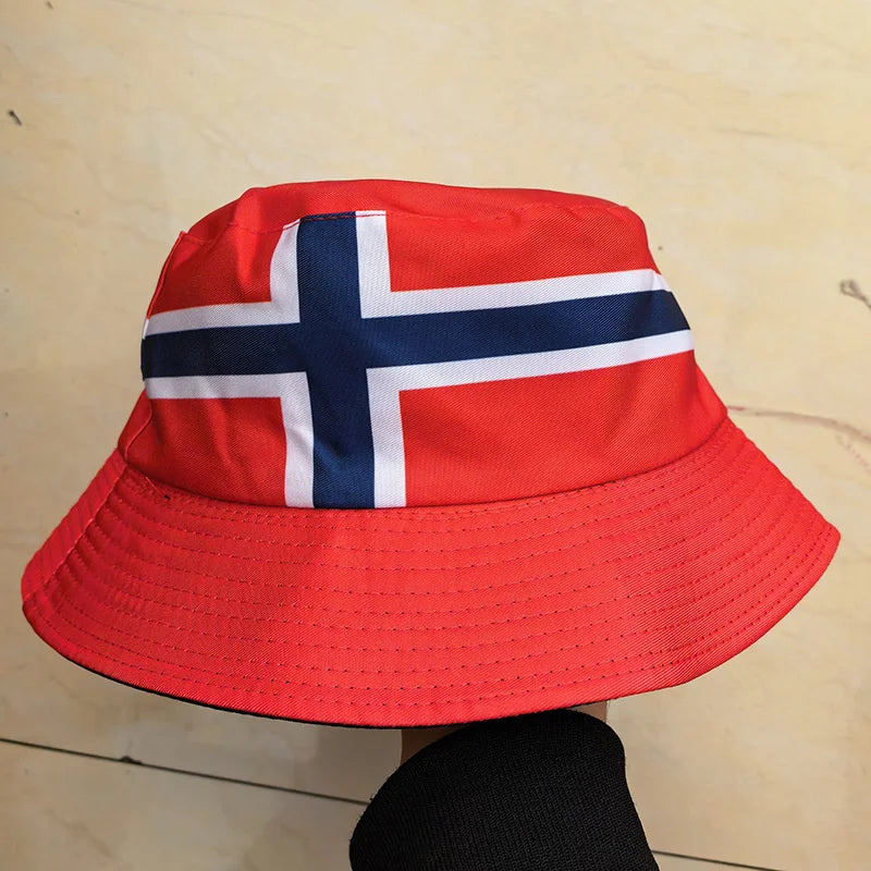 Countries National Flag Bucket Hat Men Women Football Fan Party Football Cup Reversible Sun Hat Soccer Fans