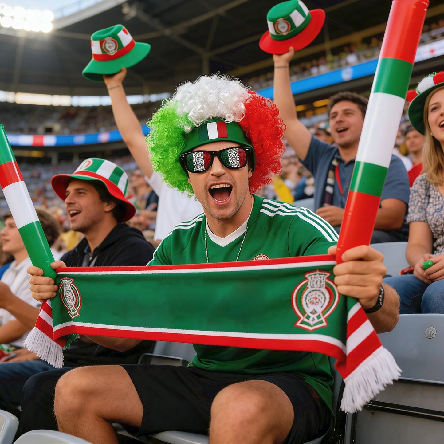 Football Fans Caps Costume Party Wig Decor Supplies Cosplay Headdress for Kids Adults, Perfect For Cheering The Game