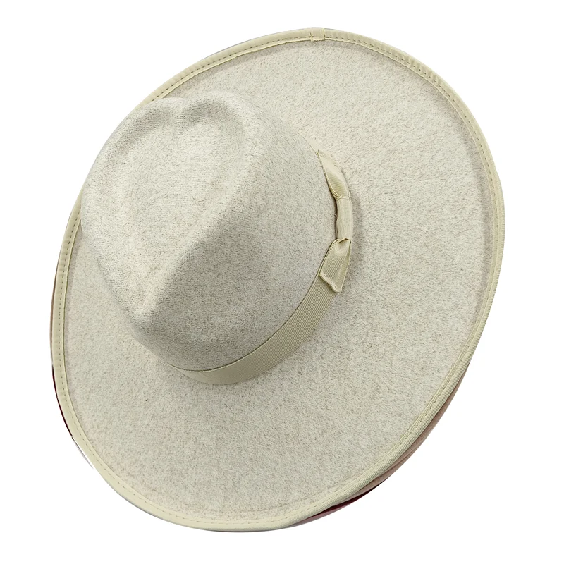 Love top fedora new peach bridge edge fedora big size monochrome new neutral fedora brim big size jazz hat winter