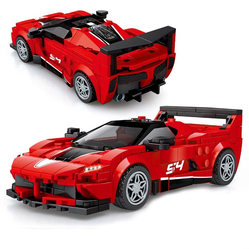 Supercar Racing Technique Moc Building Blocks Brick Vehicle Educational Toys