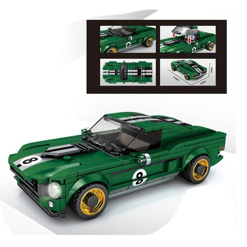 Supercar Racing Technique Moc Building Blocks Brick Vehicle Educational Toys
