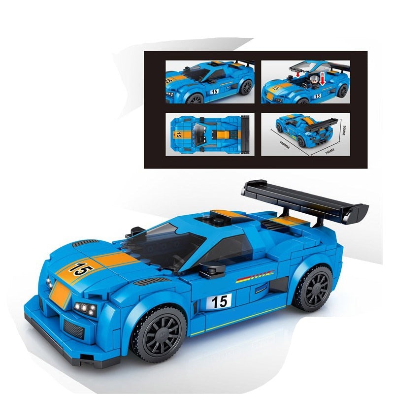 Supercar Racing Technique Moc Building Blocks Brick Vehicle Educational Toys