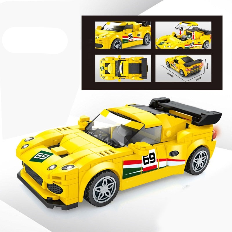 Supercar Racing Technique Moc Building Blocks Brick Vehicle Educational Toys