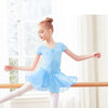 Ballet Dress Gymnastics Leotards for Girls Kids Short Sleeve Ballet Dancewear Chiffon Skirts Kids