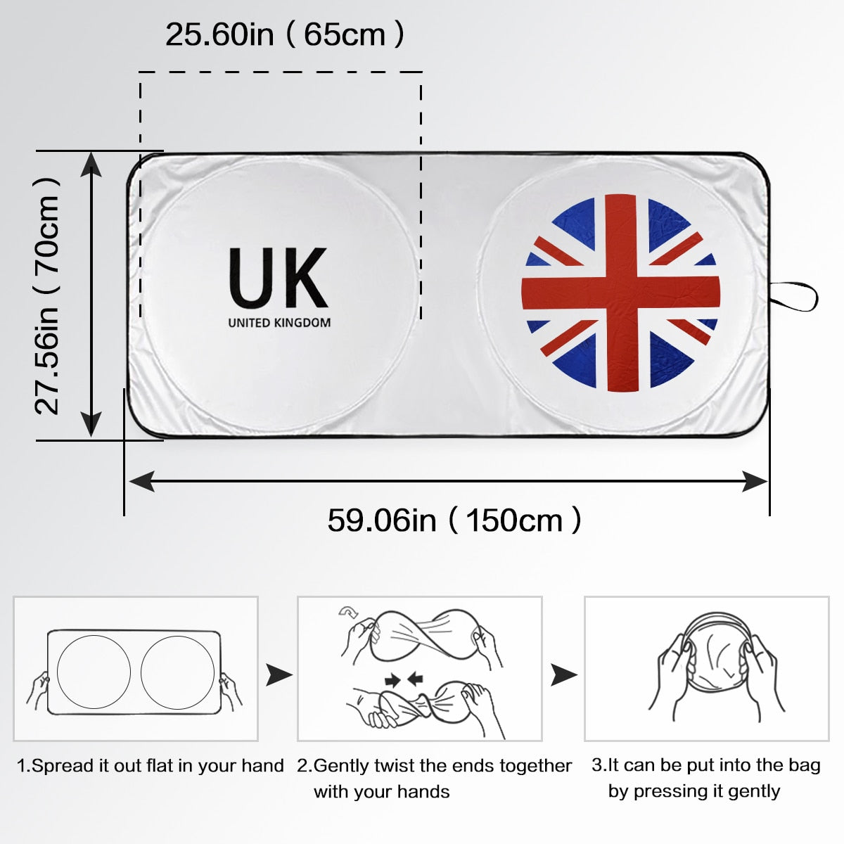 Car Sun Shade Cover Protect Windshield Sunshade UK Flag Logo For Mini Cooper