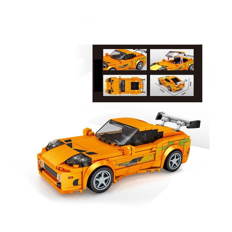 Supercar Racing Technique Moc Building Blocks Brick Vehicle Educational Toys