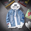 Denim Jacket Streetwear Hip Hop Men Hooded Jean Jackets Male Casual Loose Outerwear New Spring Fashion Slim Fit Coat